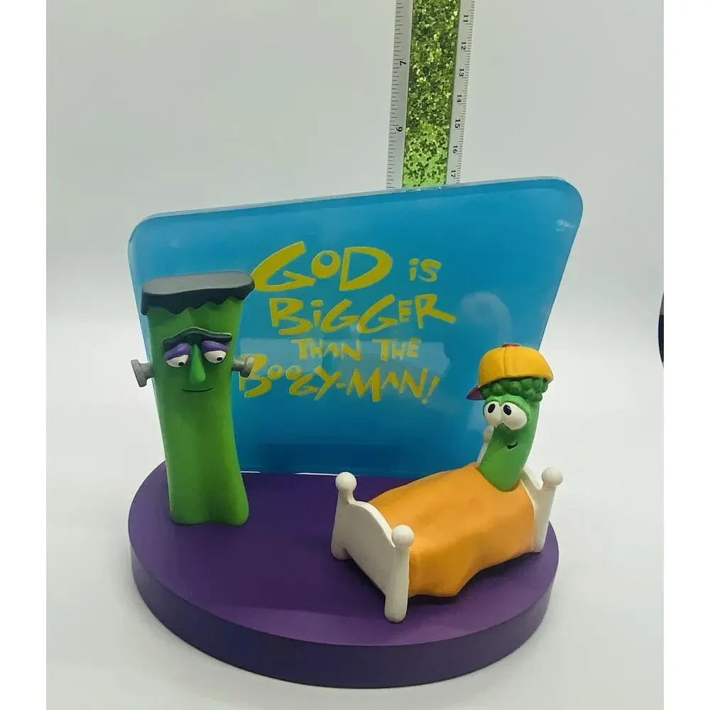 Vintage 1999 Veggie Tales Hallmark God Is Bigger Than The Boogeyman Figurine New